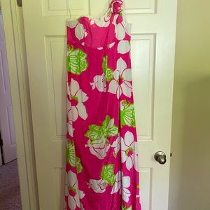 Lilly Pulitzer full length one shoulder dress